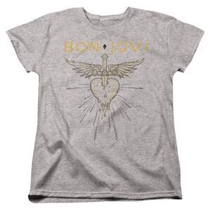 Bon Jovi Womens/Ladies Greatest Hits Heather T-Shirt / Athletic Heather